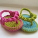 Crochet Pattern Baby Booties , Flip Flops for Girls, pattern in 4 sizes( pdf pattern for sale)