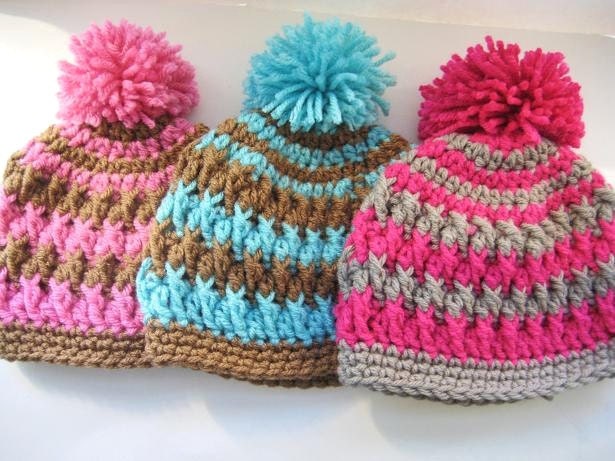Crochet Pattern Hat , Crochet Hat Pattern, Crochet Baby Hat Pattern, Baby Beanie Pattern, Pdf Crochet Beanie Hat Pattern - Pom Pom Hat