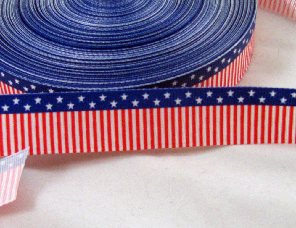 Stars & Stripes 7/8" Grosgrain Ribbon