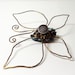 Butterfly Scarf Pin- Magnetic Brooch- Hat Pin- Antique Brass- Handmade Jewelry