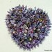 Passionate Purple Heart Bead Embroidery  Brooch