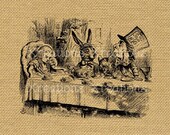 The Mad Hatter Tea Party - Images for your T-shirts, notepads, memopads, invitations, canvass totes, etc. - Image Transfers