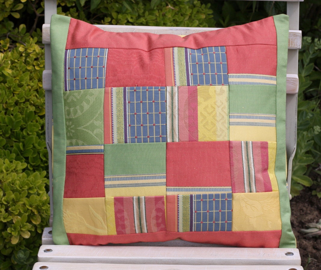 Modern Cushion pillow cover - contemporary patchwork