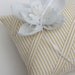 Wedding Ring Pillow Vintage Yellow Seersucker