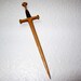 Hair Stick - Fantasy Sword 1 Hair Toy  in Oak