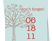 PRINTABLE - Custom Save the Date Card - with your initials "carved" into tree