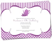 PRINTABLE - Tea Party / Birthday Invitation - Tea Time