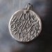 Love walks on four paws ...  (047)  Inspirational Quote on Solid Fine Silver Pendant