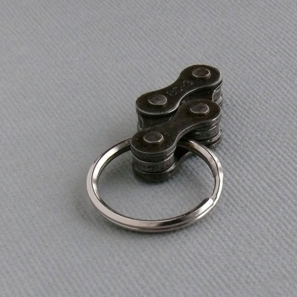 Cycling recycled metal bicycle chain keyring bike jewelry