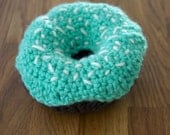 Joy Filled Donut Rattle for Babes - Devil's Food with Mint Glaze