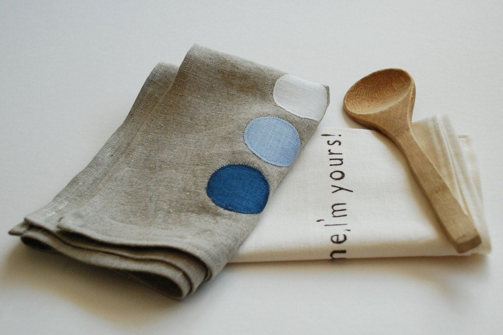 Natural Modern Dot Tea Towel