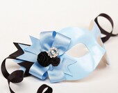 Cassia Blue/Black-1 masquerade mask /req37430