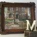 Chestnut Brown Carved Antique Wooden Leaf Frame