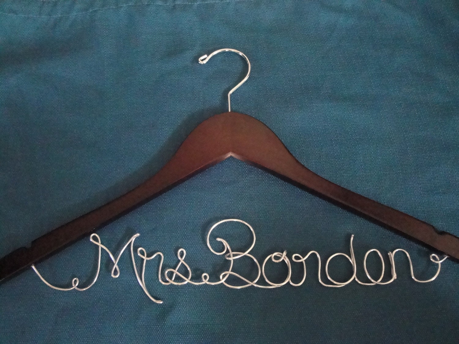 Personalized bridal hanger, Romantic script, Bride, Bridal party, wedding gift