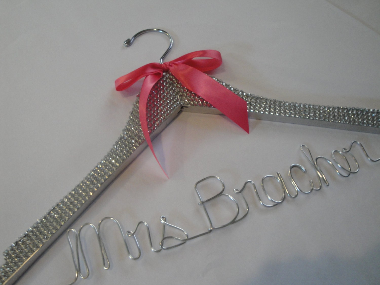 A "Girl's Best Friend" the ultimate in personalized bridal hangers, rhinestone covered,bachelorette wedding gift