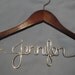 Personalized bridal hanger, Romantic script, Bride, Bridal party, wedding gift