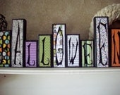 Happy Halloween Wood Blocks