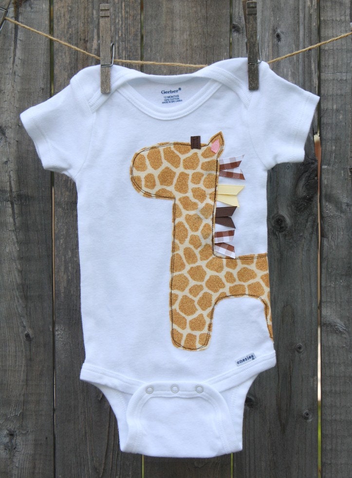 Giraffe Onesie for Boy or Girl- Gender Neutral