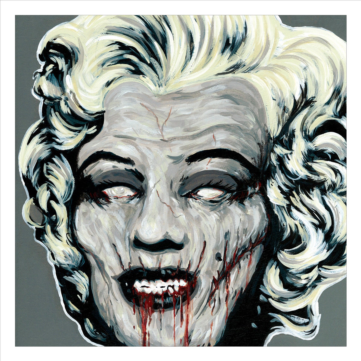Zombie Marilyn Monroe - 12x12 Print