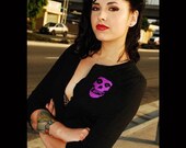 Hot Pink Misfits Fiend Retro Cardigan, All Sizes