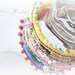 Spring Colorful Bib Statement Bangle Embroidery Jewelry Eco Friendly Hand Sewn Gift For Her Accessories  ( Choose1 Bracelet )