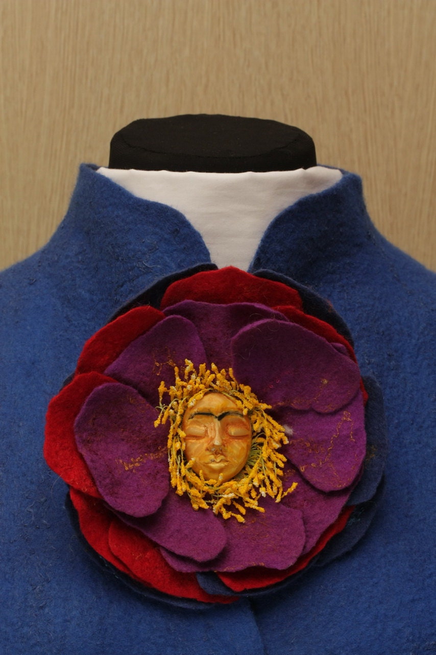 Inimitable Frida / Frida Kahlo "Viva la Vida" Collection / Felted Clothing / Coat