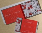 Snow Berries Winter Wedding Invitation, Sample