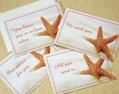 Starfish Wedding Guest Book Cards, Deposit