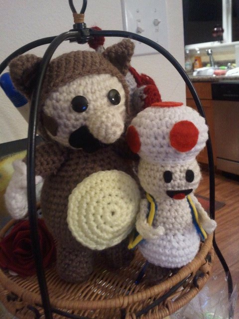 Tanooki Mario Amigurumi FREE U.S. Shipping