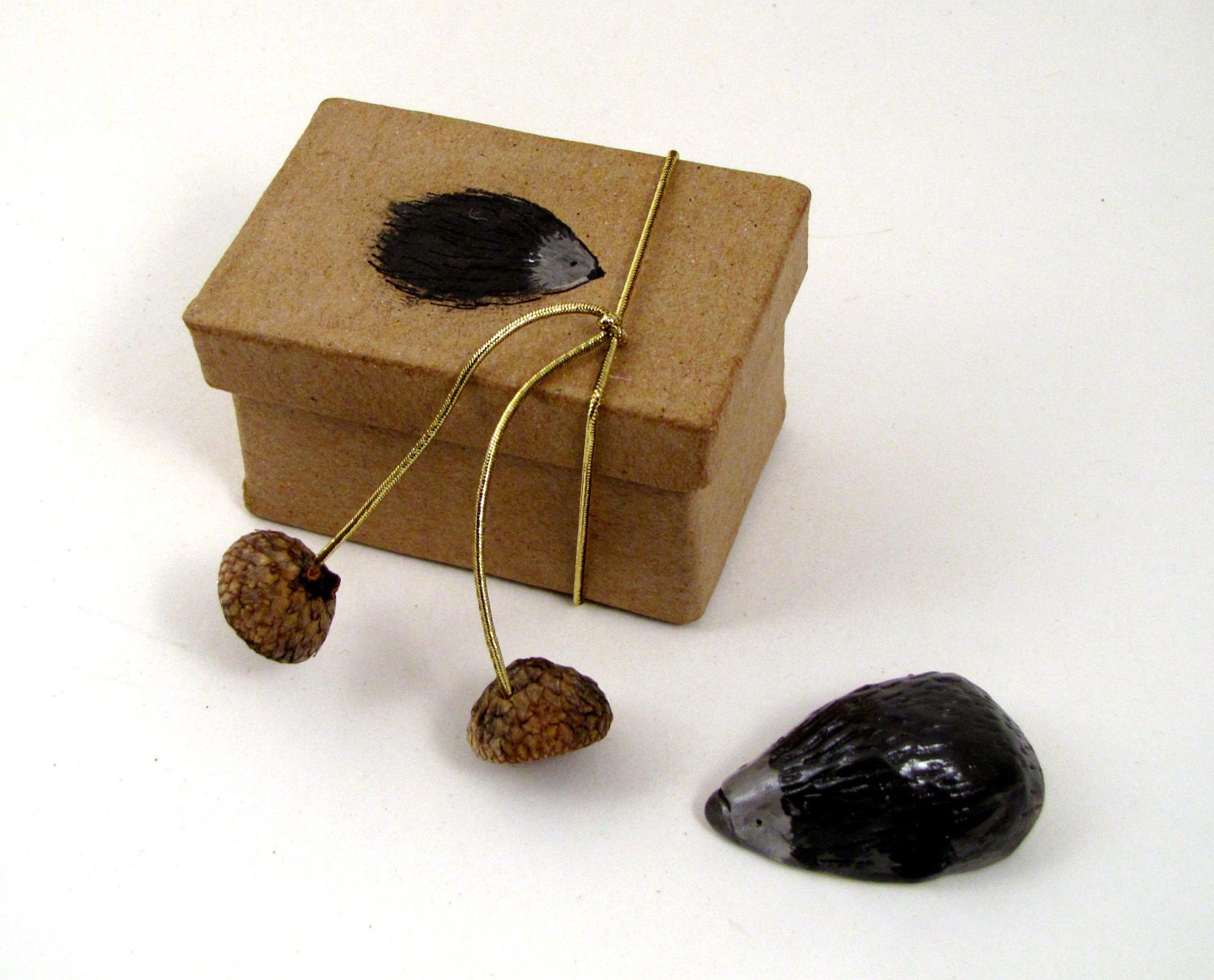Small Hedgehog Miniature, Woodland Figurine, Hand Sculpted Animal