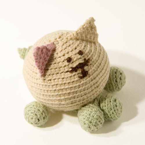 FREE SHIPPING Eco-friendly, Organic Baby Toy - Squishi Kitty  (baby shower gift, special occasion baby gift)