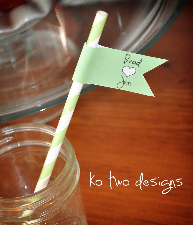 Custom Straw Flags - Print-It-Yourself Easy DIY Project