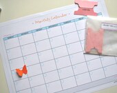 MONTHLY CALENDAR- full sized printable planner calendar refill pdf
