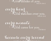 Mother's Day Gift - Biblical Print  - Everyday God Loves You - Inspirational Scripture Print - 11x14 Print -You Choose Color