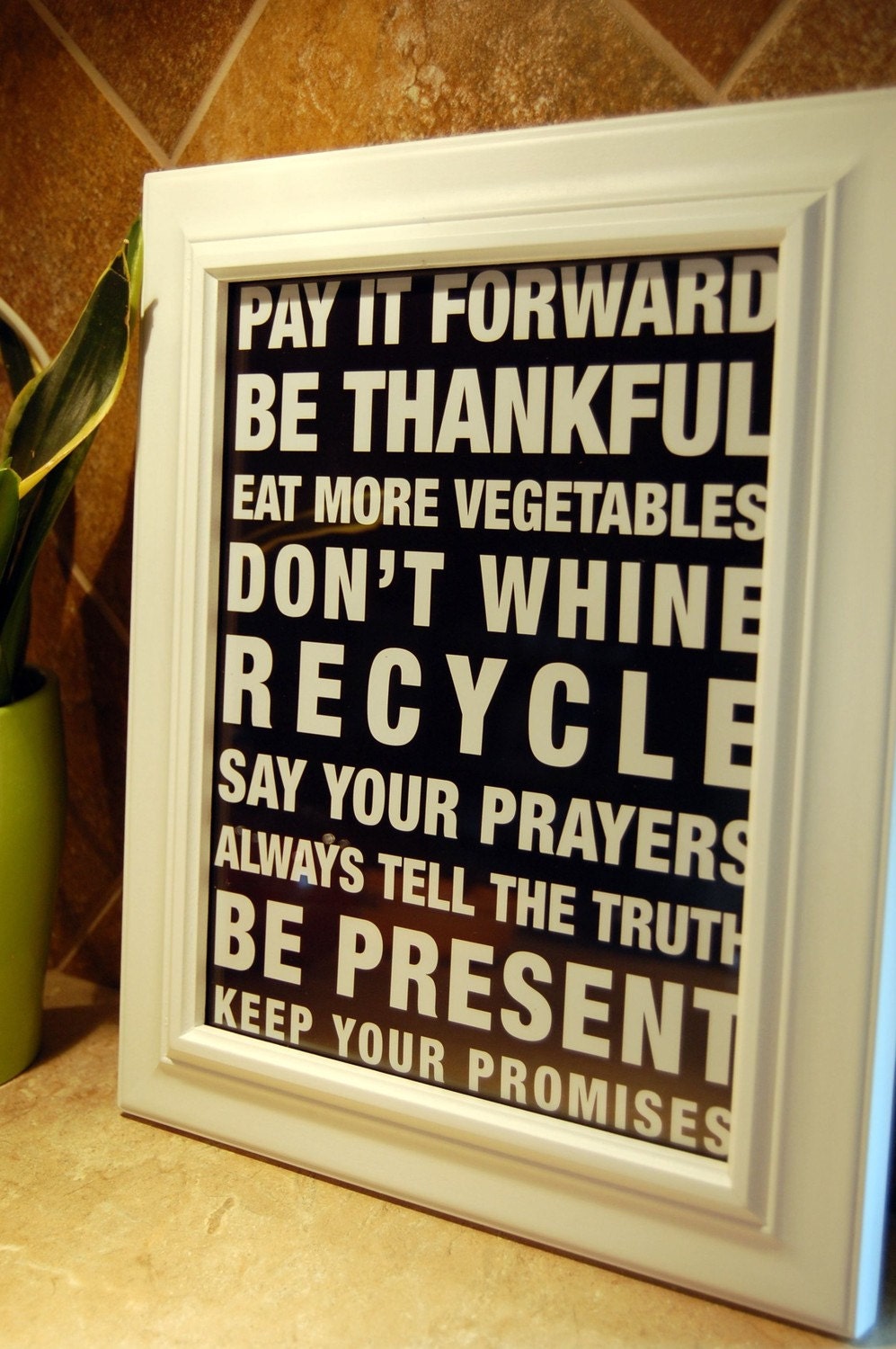 Subway Art Family Rules Print - Digital Art Print - Home Rules - 8"x10"
