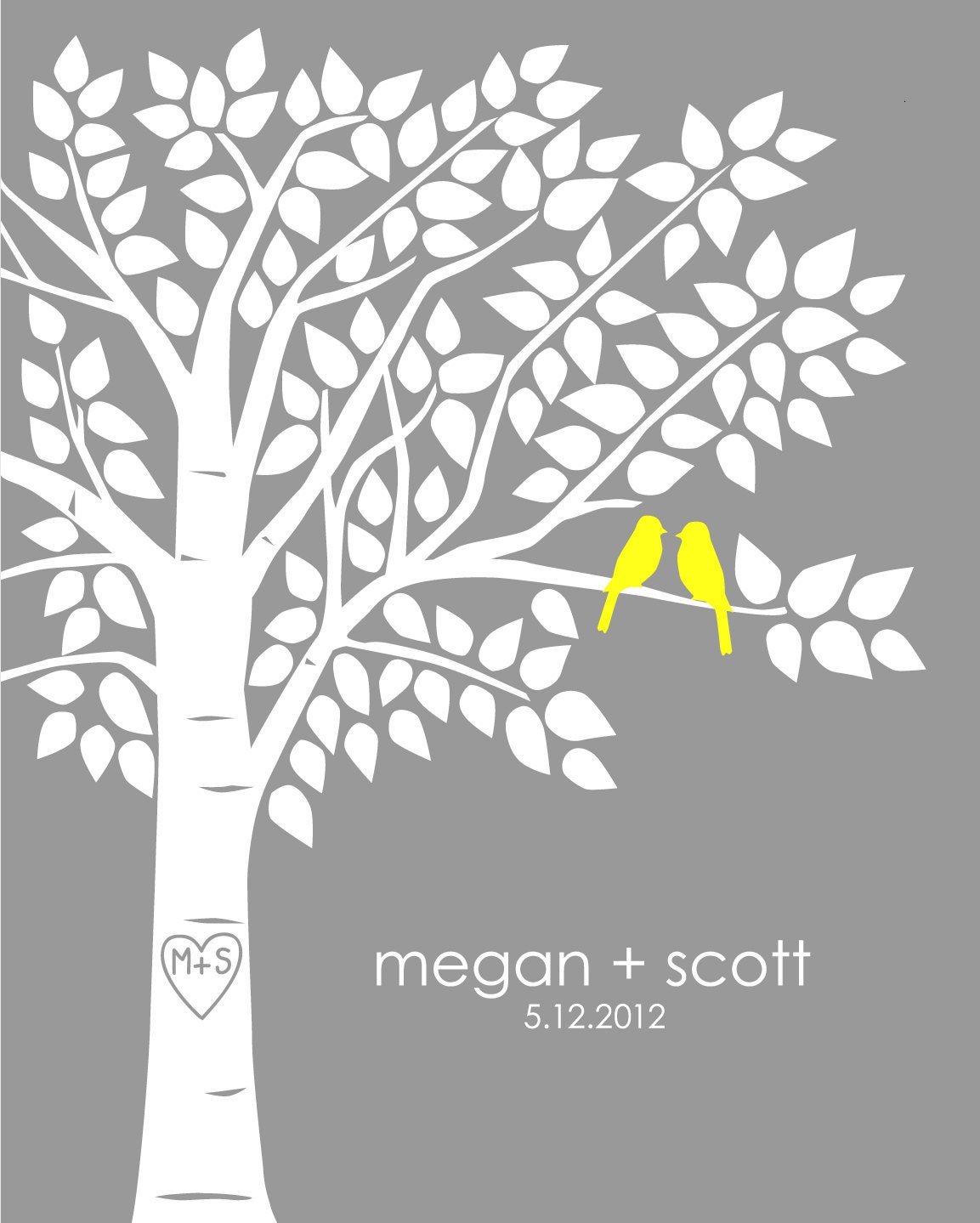 Custom Listing for Tahlia - Digital Guest Book Tree Personalized Wedding Print - 16x20 - 125 Signature Keepsake Guestbook Poster