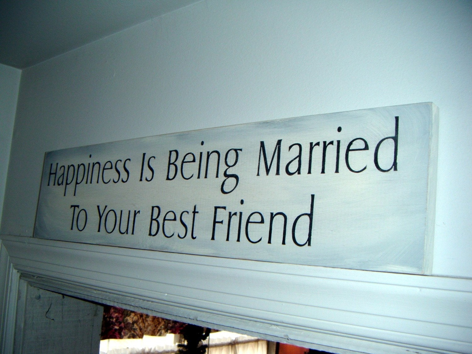 Wedding Signs, Handpainted wedding sign, wooden sign - "Happiness is being married to your best friend"