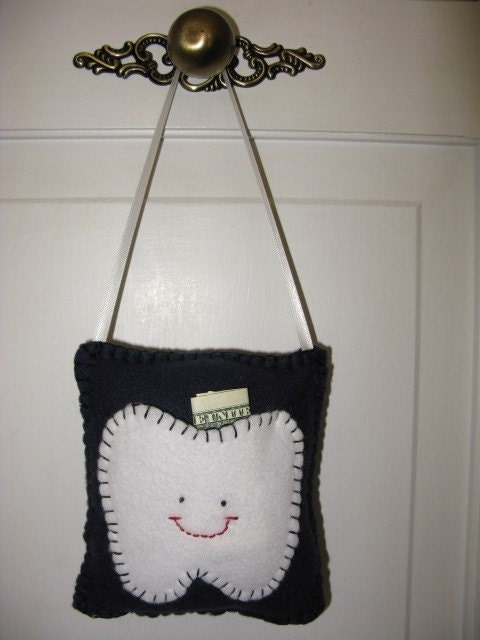 Navy Blue Tooth Fairy Pillow