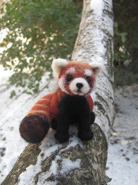 Firefox needle felted red panda