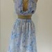 Skirt - 6 Gore - Blue Sheer Floral