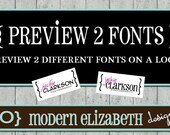 Add-On ONLY, 2 Different Fonts Preview on a Pre-made Photography or Small Business Logo