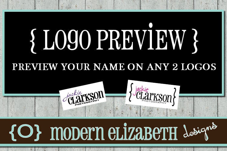 Add-On ONLY, Preview any 2 Pre-made Photography or Small Business Logos