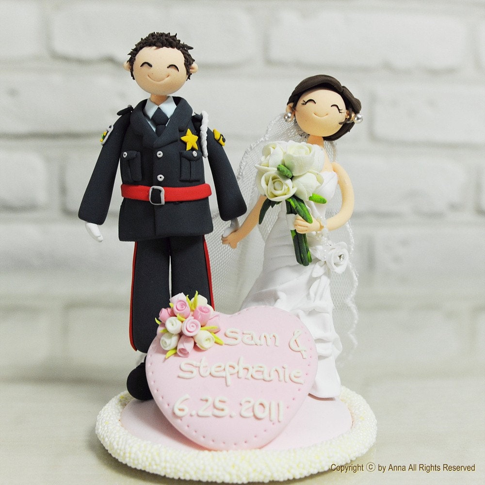Police couple custom wedding cake topper Decoration gift  - We are perfect pair