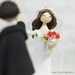 Cute couple Wedding Cake topper , Decoration, Keepsake - Hi -Five