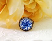 Mysterious Blue Flower Ring from My Secret Garden