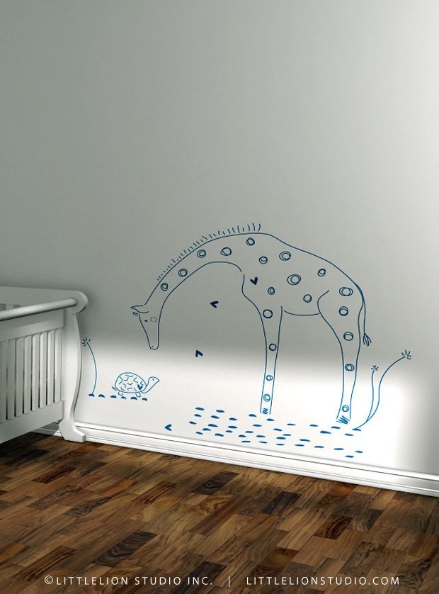 You Are My Sunshine Wall Decal - Modern Nursery Mural - Blue, Pink, White, Yellow