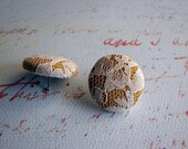 mustard yellow floral lace earrings handmade designs and vintage treasures by studio346