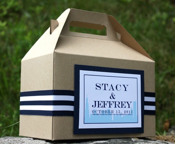 Wedding Welcome Bag/Basket - Partying Favor for Overnight Guests - Nautical Theme