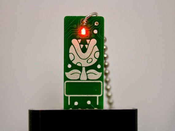 Piranha USB Circuit Board Necklace with Ball Chain