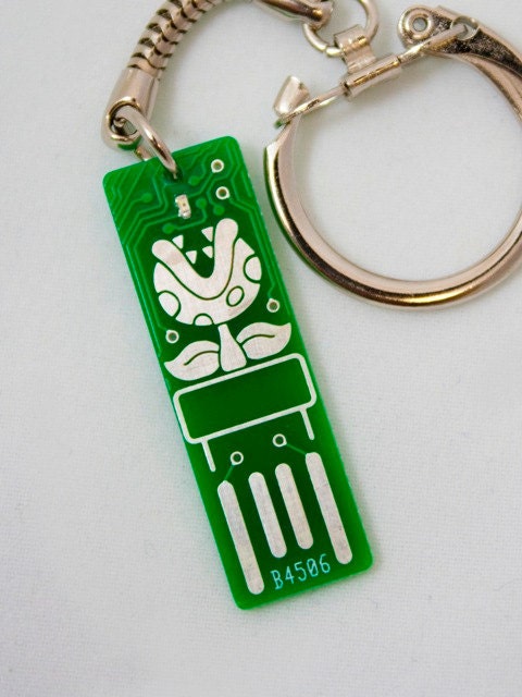 Piranha USB Circuit Board Keychain - Lights Up